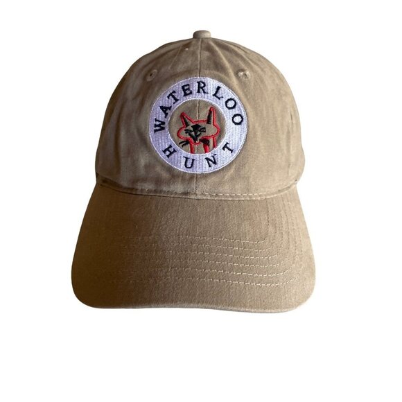 Waterloo Hunt Khaki 100% Cotton Baseball Hat Cap - Picture 1 of 6
